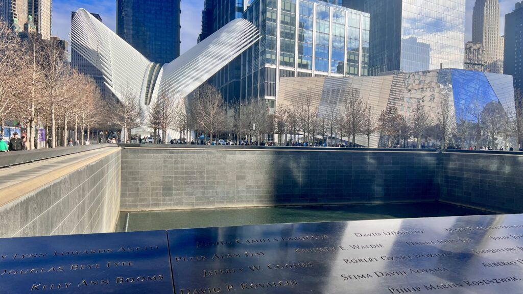 Ground Zero, ancien emplacement de la tour nord du World Trade Center