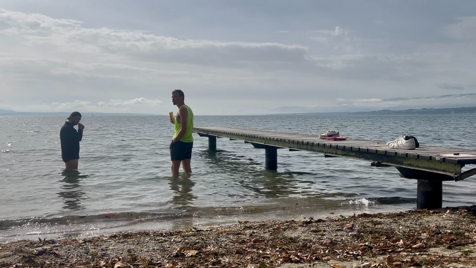 Pause repas pendant le tour du Lac Léman