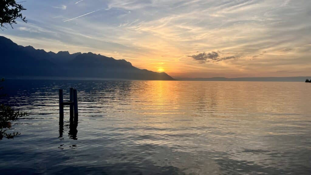 Coucher de soleil sur le Lac Léman