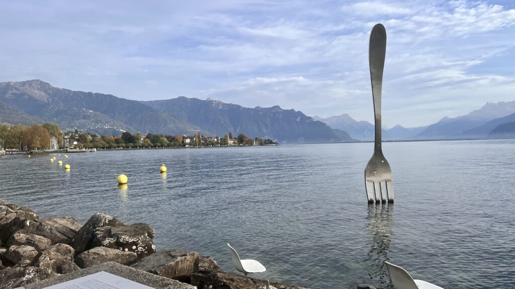 La fourchette de Vevey dans le Lac Léman 