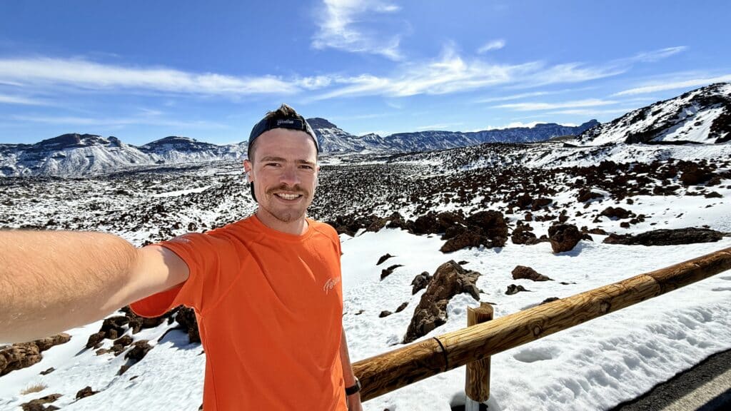 Running au bas du mont Teide