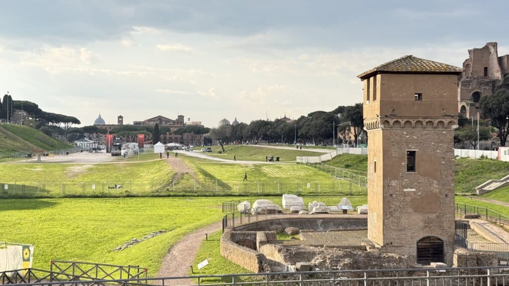 Le Circus Maximus, arrivée du marathon de Rome