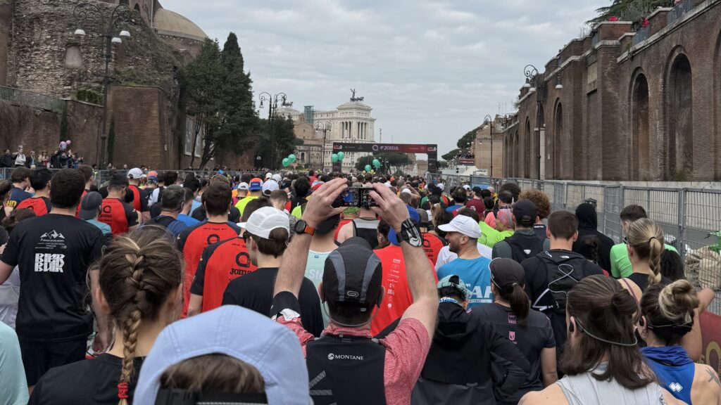 Ligne de départ du marathon de Rome