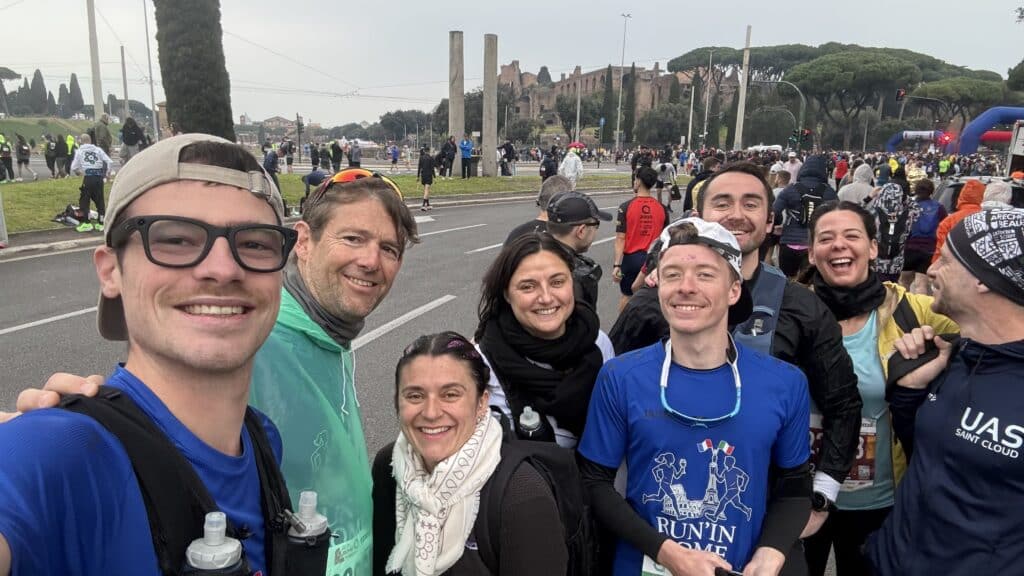 Avec les copains avant le marathon !
